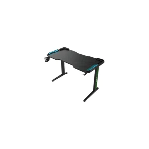 Green Lion RGB Gaming Desk 120x60cm with Remote, Cup Holder & Headset Hook - Black