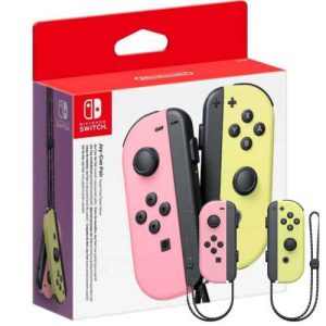 NINTENDO SWITCH JOYCONS PASTEL PINK / PASTEL YELLOW