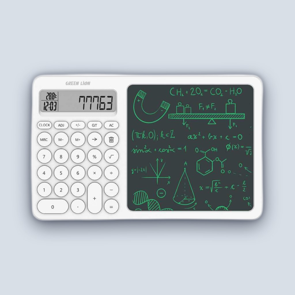 Green Lion CalcWrite Pro Calculator-Writing Pad Combo – White