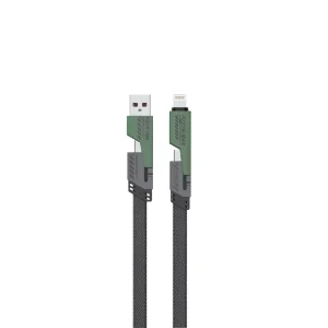 Green Lion Green Lion 2 in 2 Braided Fast Charging Cable – Black
