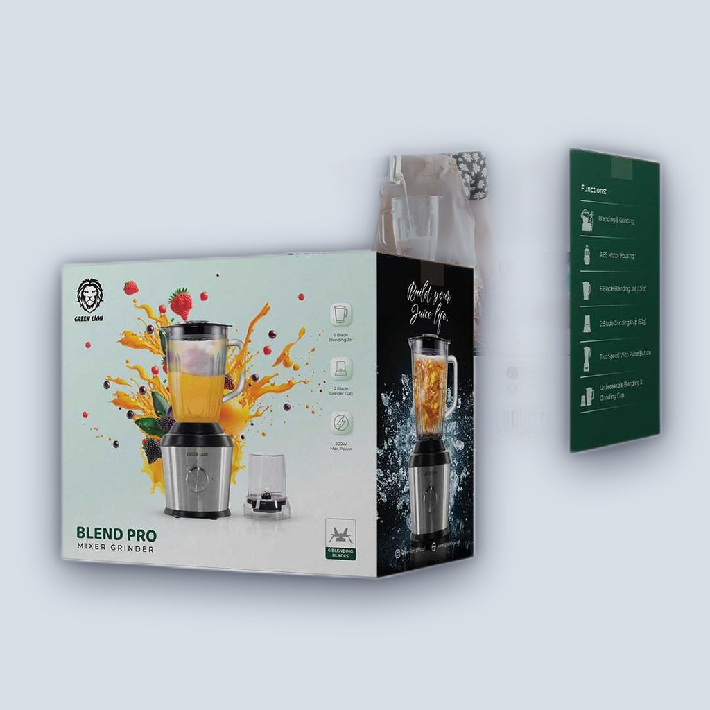 Green Lion Green Lion Blend Pro Mixer Grinder 500W 1500mL – Silver