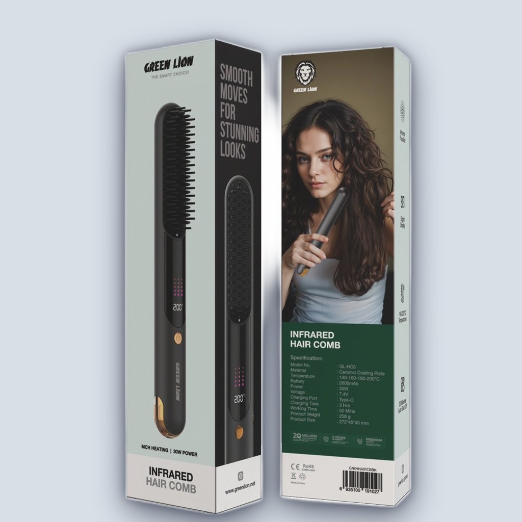 Green Lion Green Lion Infrared Hair Comb – Black