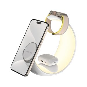 Green Lion Moon Charge 4 in 1 Wireless Charger – White