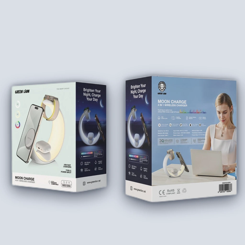 Green Lion Green Lion Moon Charge 4 in 1 Wireless Charger – White