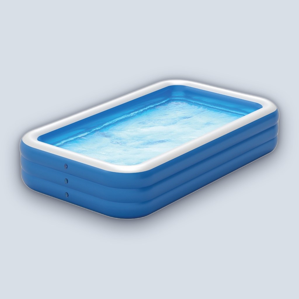 Green Lion Inflatable Small Swimming Pool – Blue