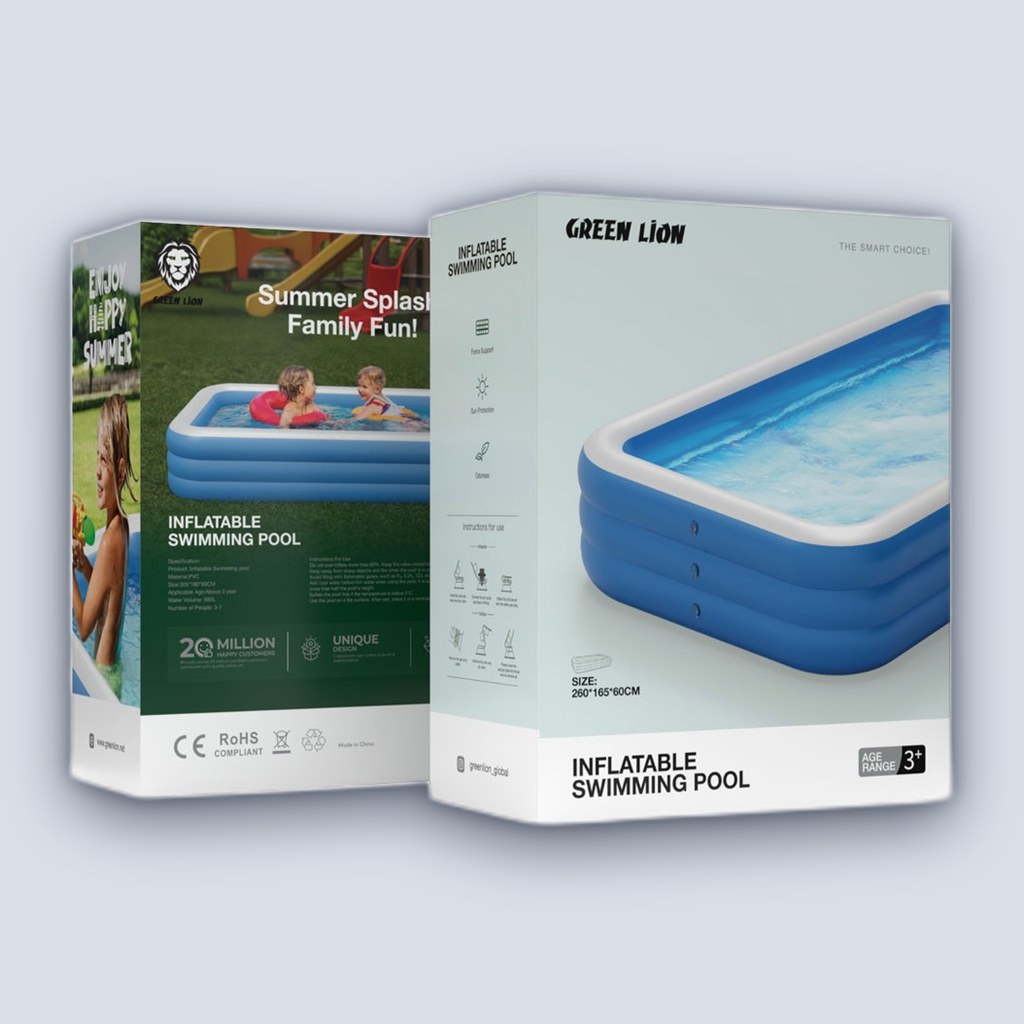 Green Lion Green Lion Inflatable Small Swimming Pool – Blue
