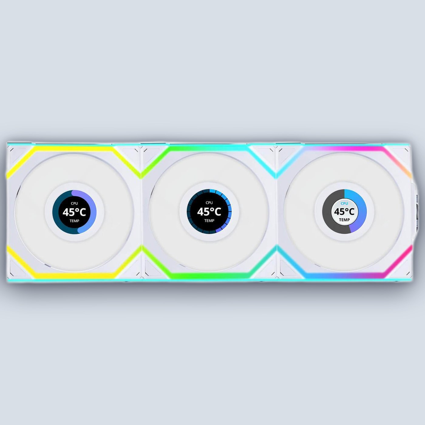Lian-Li UNI SL Wireless LCD 120mm White 3xFans