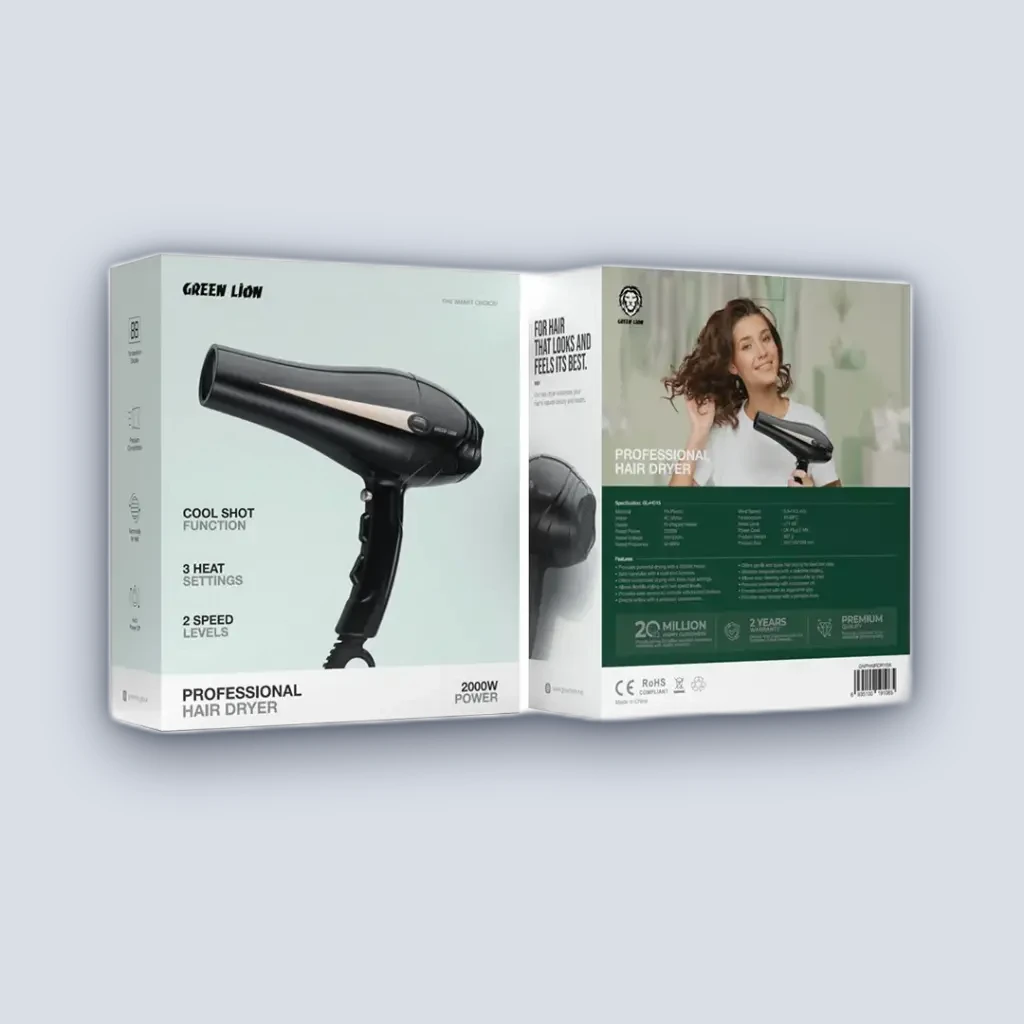 Green Lion Green Lion Professional Hair Dryer 2000W – Black