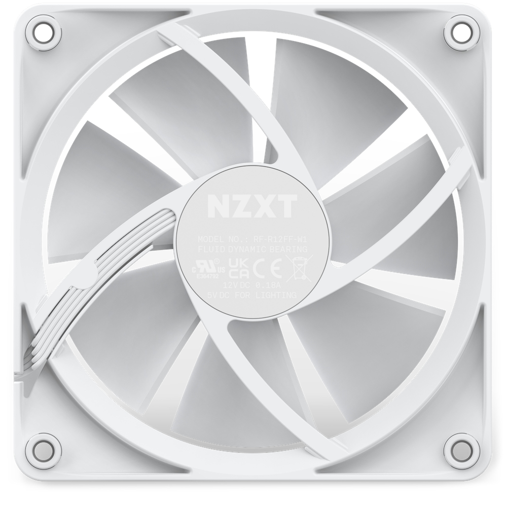 NZXT F120RGB 120mm RGB White Fan — image 5