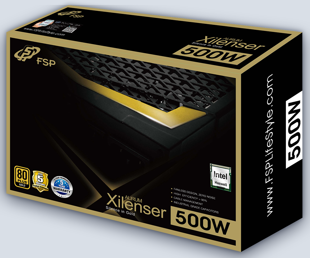 FSP Aurum Xilenser 500W Fanless 80+ Gold PFC — image 3