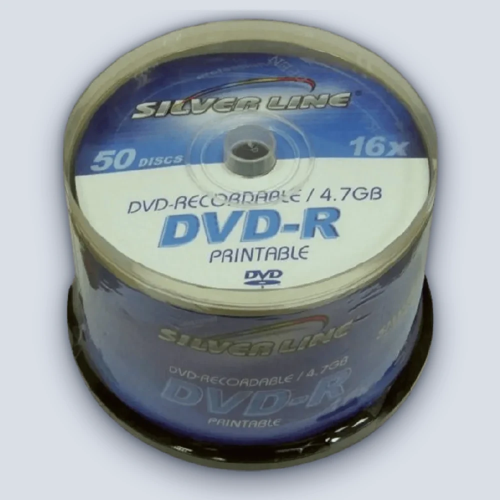 Silver-Line Silver-Line 50 PRINTABLEX16-R DVD-R/+R 4.7GB X16 Silver Line Disc