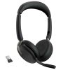 Jabra Evolve2 65 Flex UC USB-A Stereo Wireless Over-Ear Headset + Charging Stand