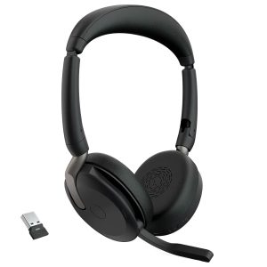 Jabra Evolve2 65 Flex UC USB-A Stereo Wireless Over-Ear Headset + Charging Stand