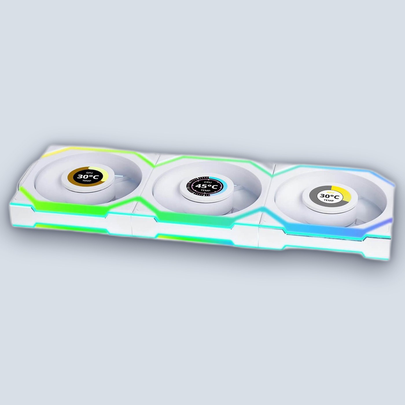 Lian-Li UNI SL Wireless LCD 120mm White 3xFans โ image 2