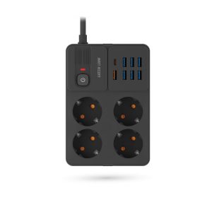 Green Lion Green Lion UK Power Socket 7 USB-A Port & 1 PD Port – Black