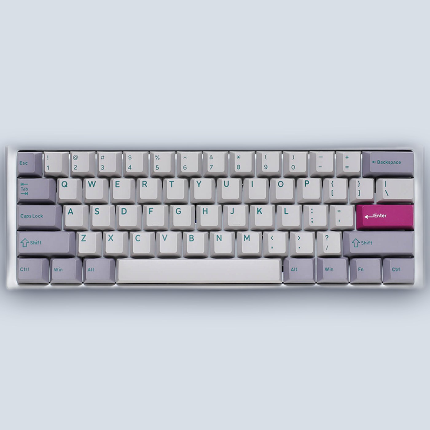 Ducky One 3 Mini Mist Grey Cherry Brown Switch (Hebrew/English) Mechanical Keyboard