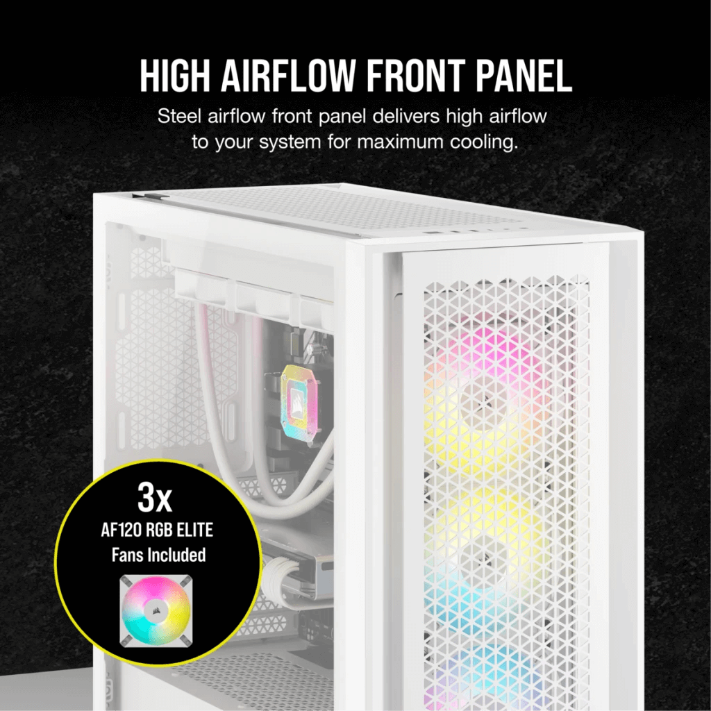 Corsair iCUE 5000D RGB Airflow White PC Case โ image 2
