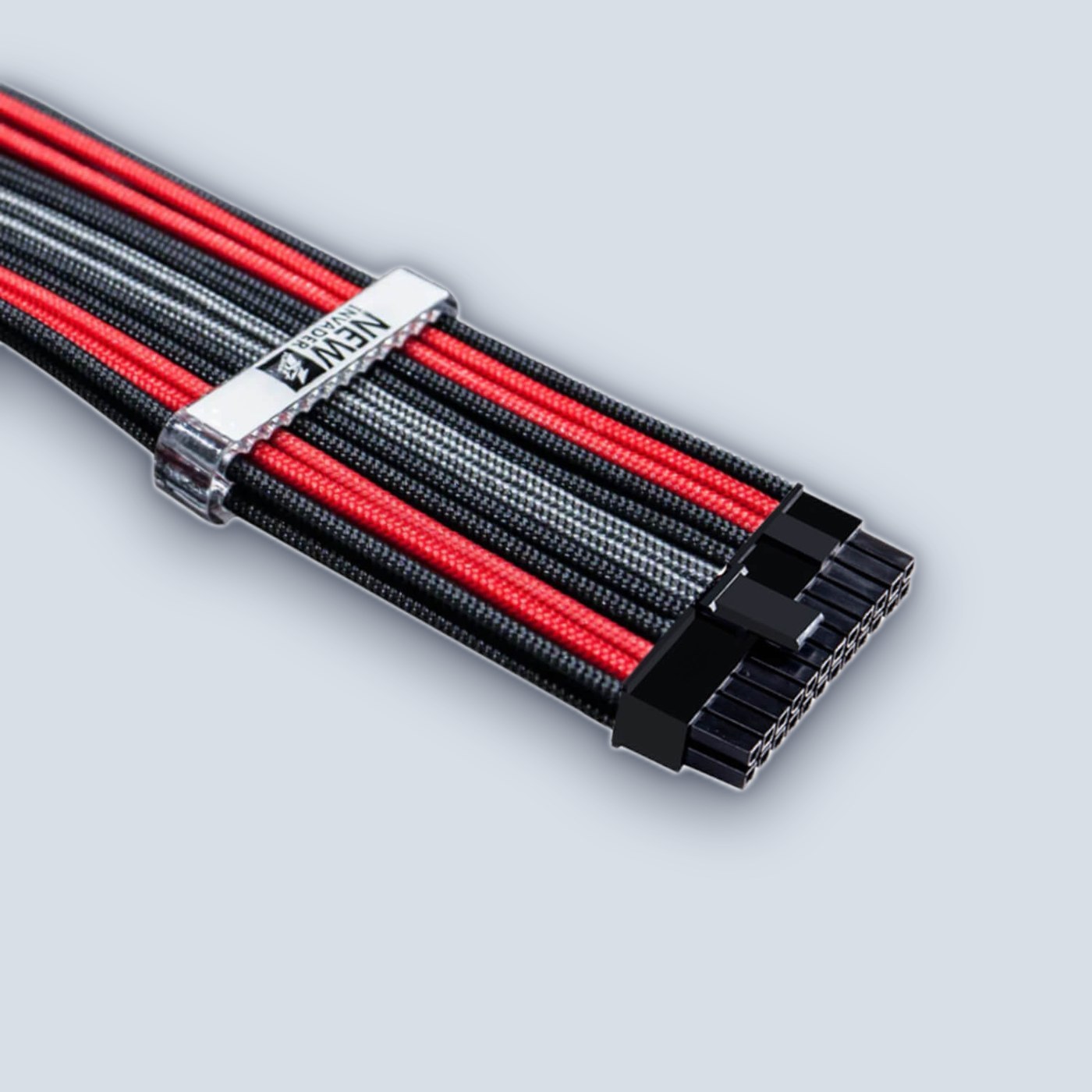 1StPlayer Steampunk Power Extension Cables Black-Red-Gray