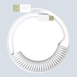 1StPlayer USB-A to USB-C Spring up to 2.5m Cable Light Gray