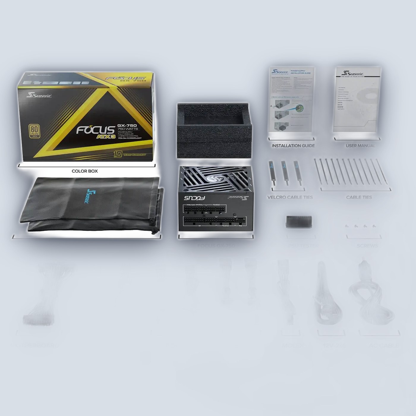 Seasonic Focus (V4) GX-750 750W ATX 3.1 80+ Gold Power Supply — image 4
