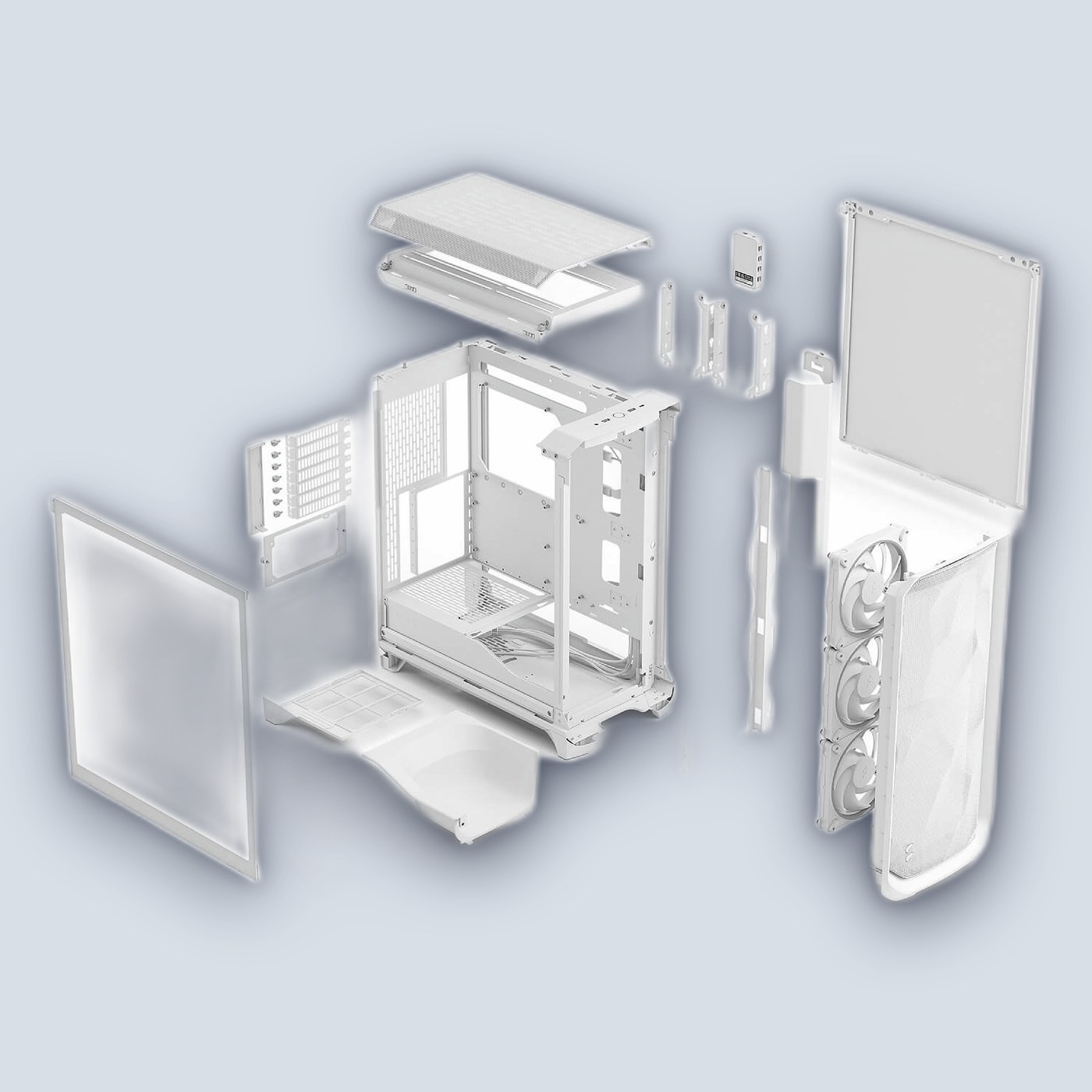 Fractal Design Meshify 3 Ambience Pro RGB White TG Clear Tint PC Case — image 7