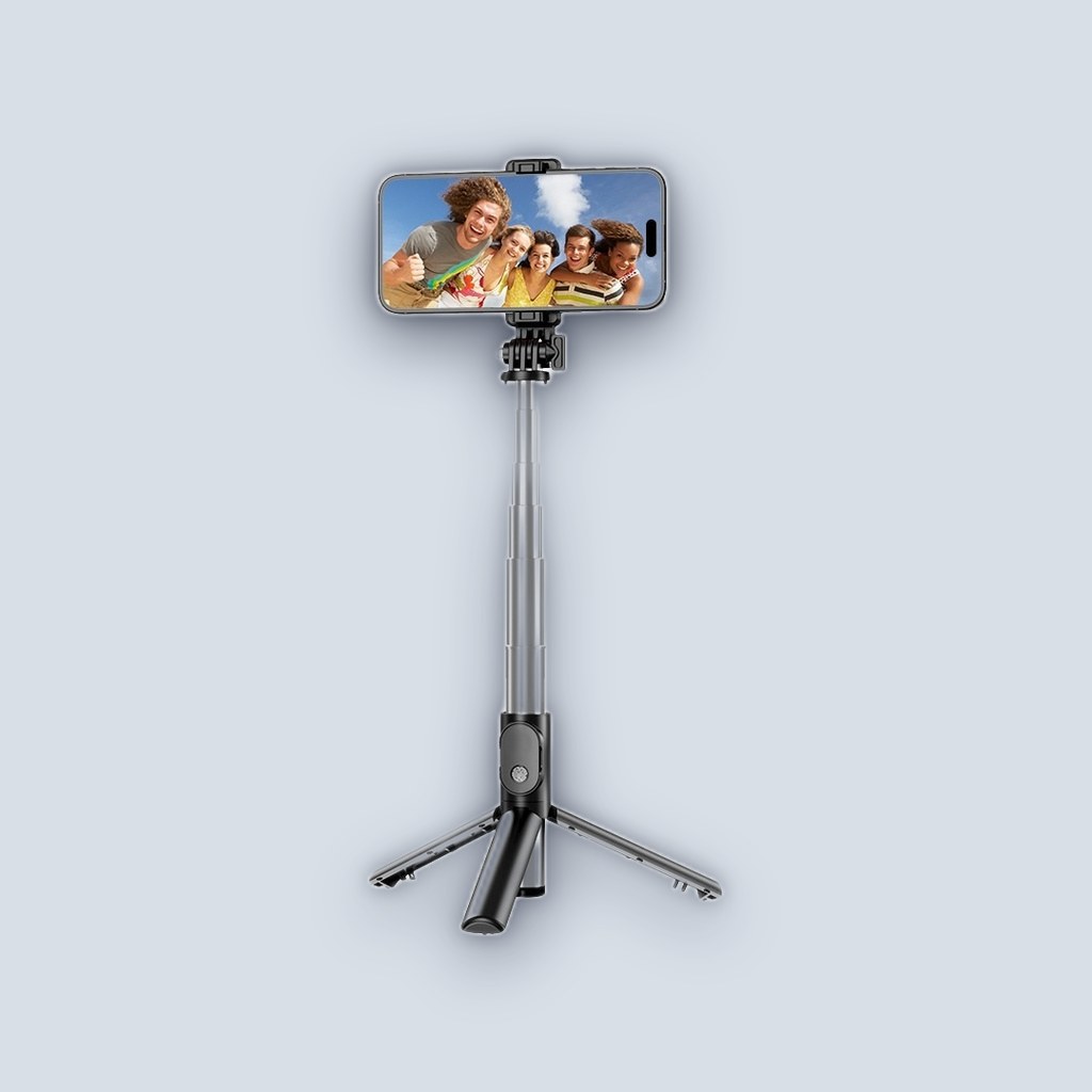 Green Lion Tripod Selfie Stick – Black