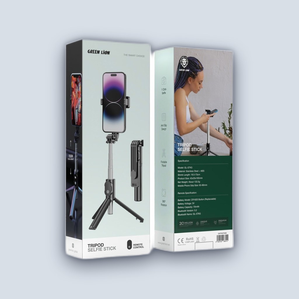 Green Lion Green Lion Tripod Selfie Stick – Black