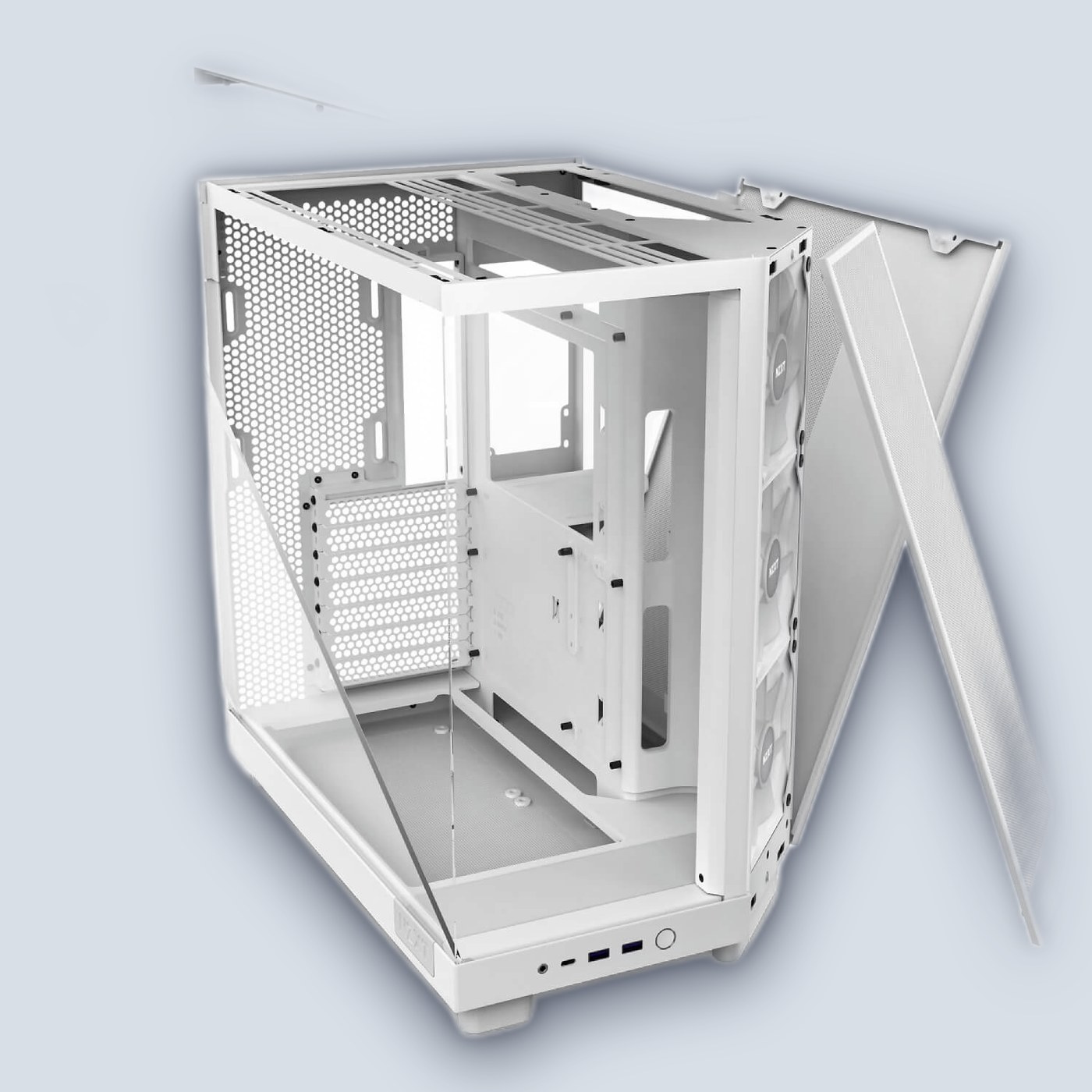 NZXT H6 Flow RGB White PC Case — image 6