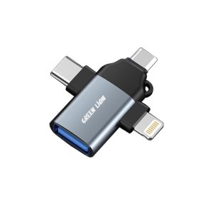 Green Lion 3 in 1 OTG (Lightning / Micro / Type-C) – Gray