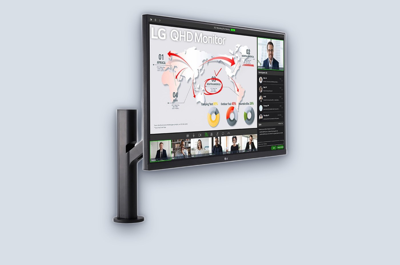 LG 32" Ergo IPS QHD 75Hz 5ms Monitor — image 4