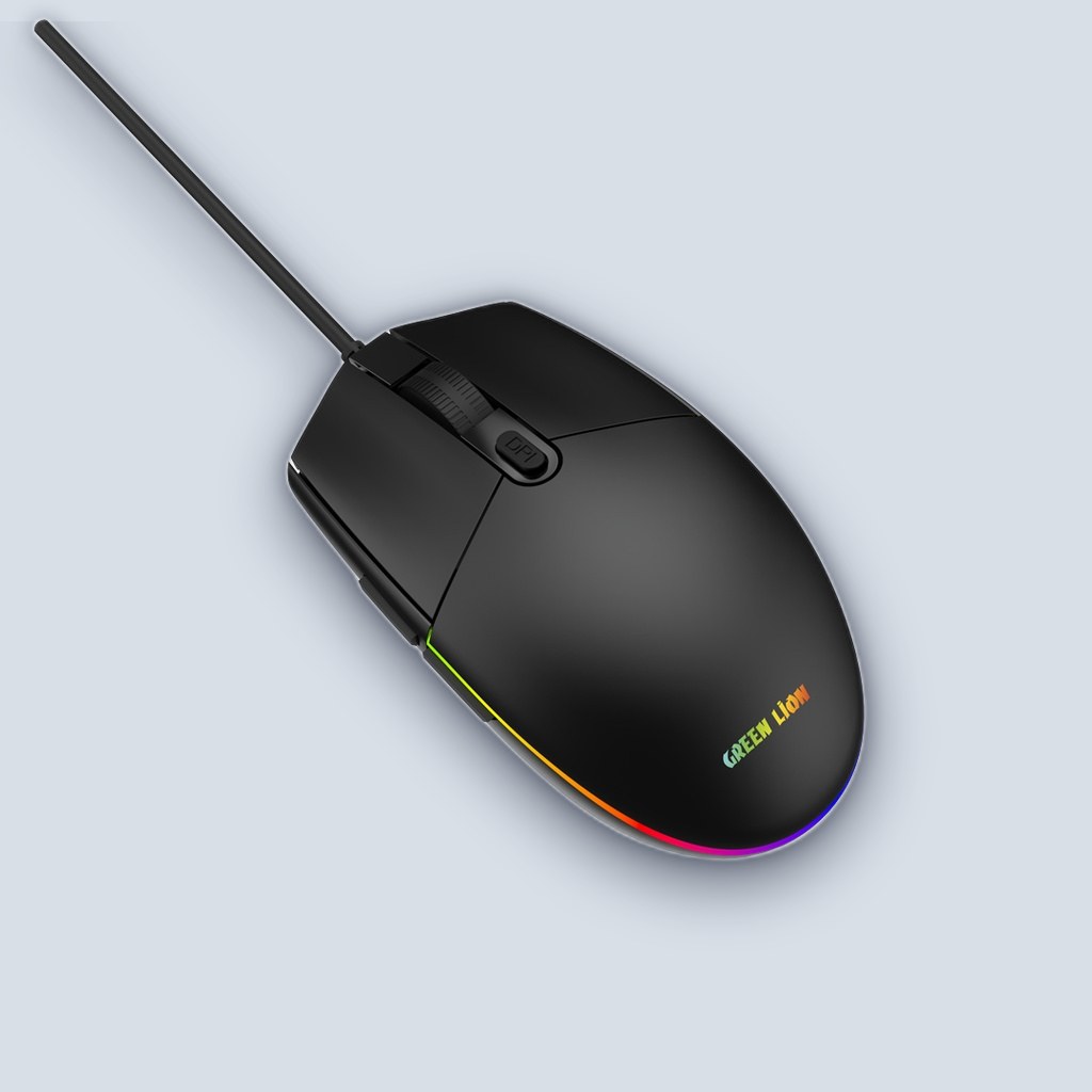 Green Lion Wired Gaming Mouse – Black