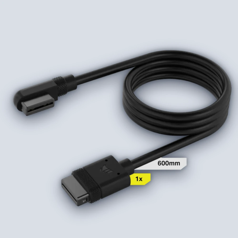 Corsair Corsair iCUE LINK 1x 600mm Straight/Slim 90 connectors Cable
