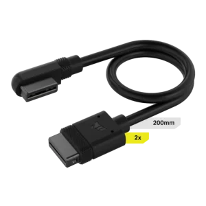 Corsair Corsair iCUE LINK 2x 200mm Straight/Slim 90 connectors Cable