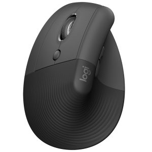 עכבר ארגונומי אלחוטי צד שמאל Logitech Lift Vertical צבע אפור כהה