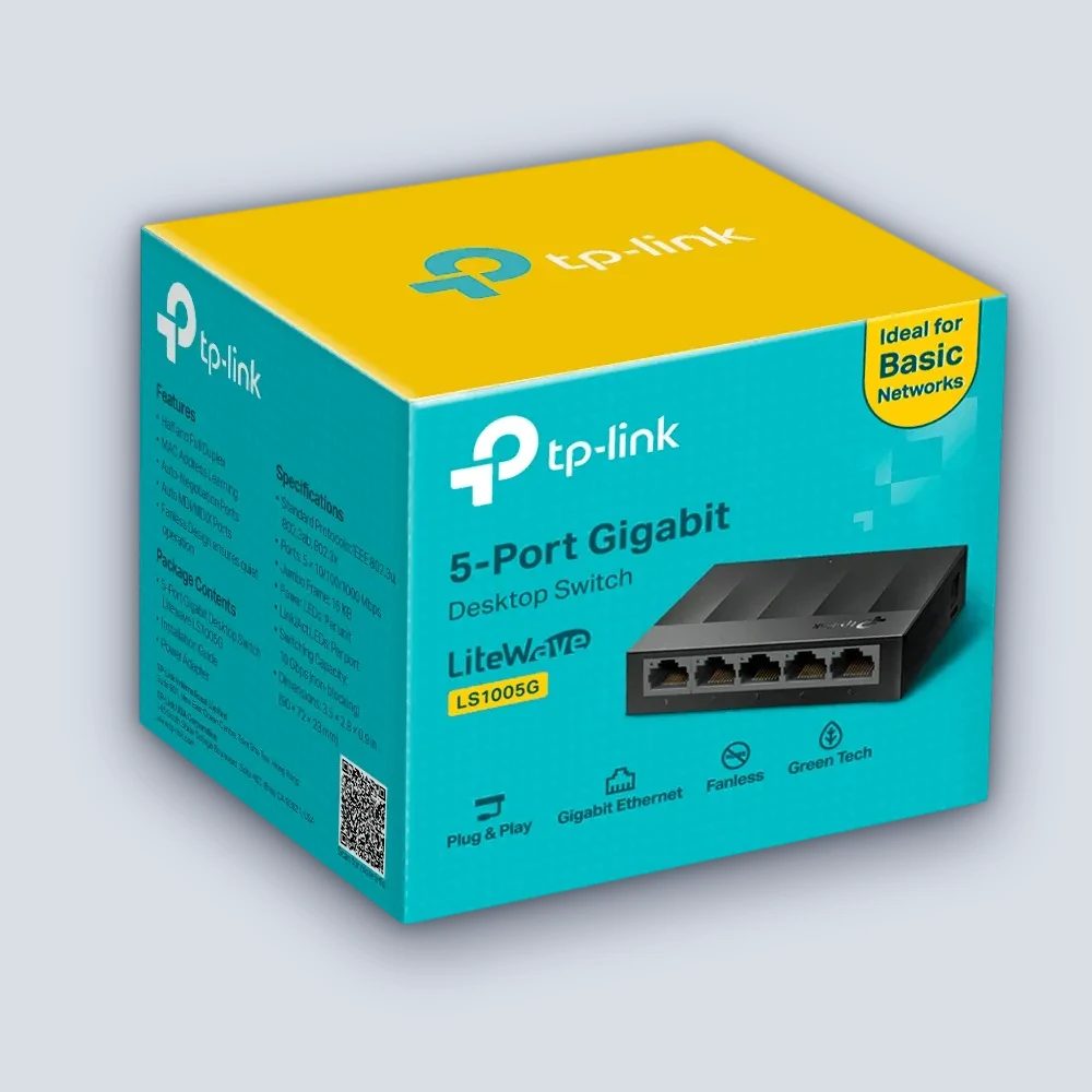 TP-Link TP-Link LS1005G 5-Port Desktop Switch Network Device