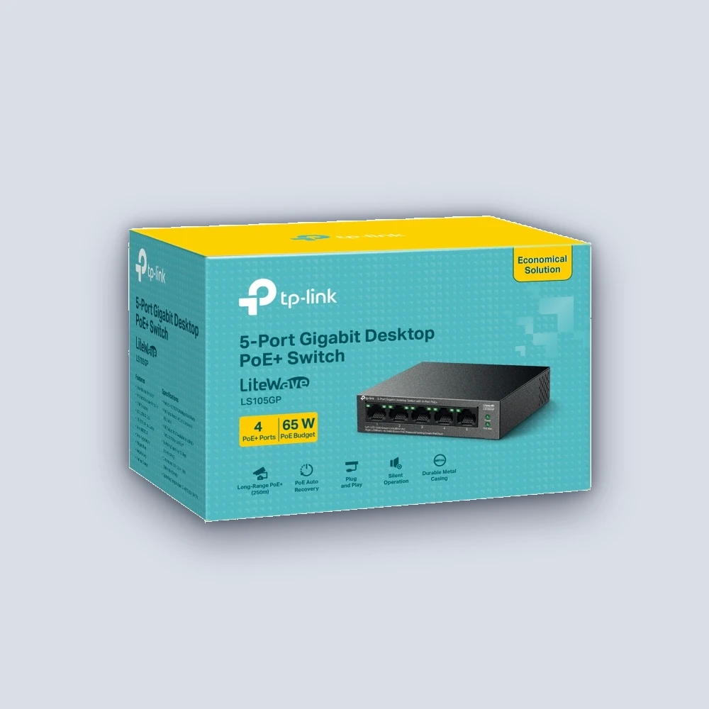 TP-Link TP-Link LS105GP 5-Port Gigabit Switch Network Device
