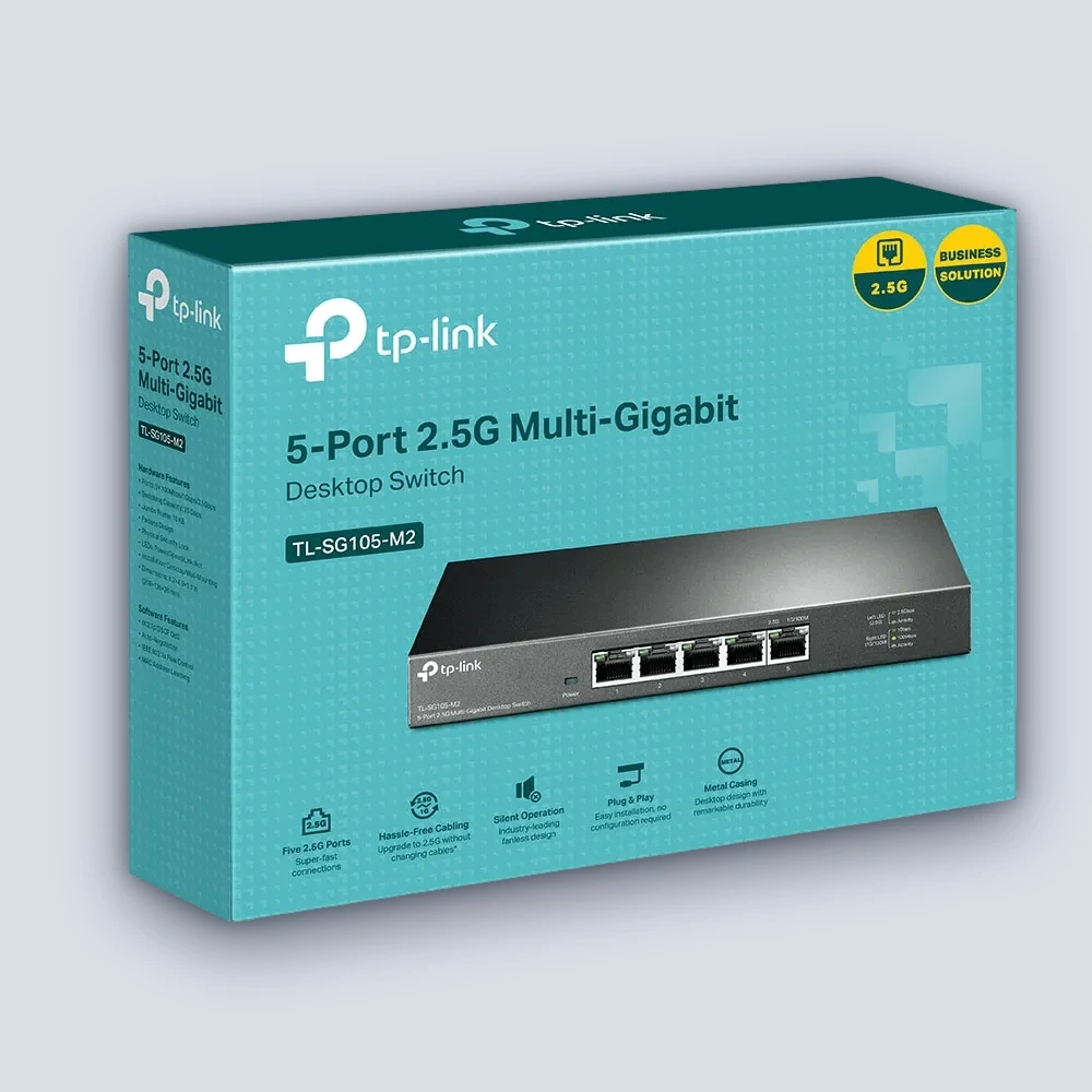 TP-Link TP-Link SG105-M2 5-Port 2.5G Switch Network Device