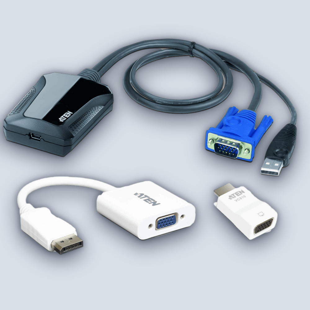 Aten Aten Laptop USB KVM Console Crash Cart Adapter IT Kit CV211CP Charger