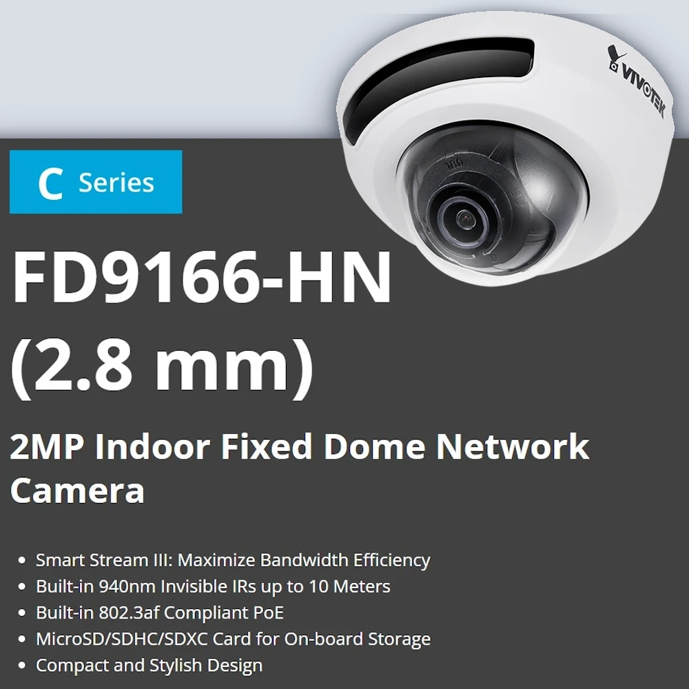 VIVOTEK VIVOTEK FD9166-HN 2MP Security Camera