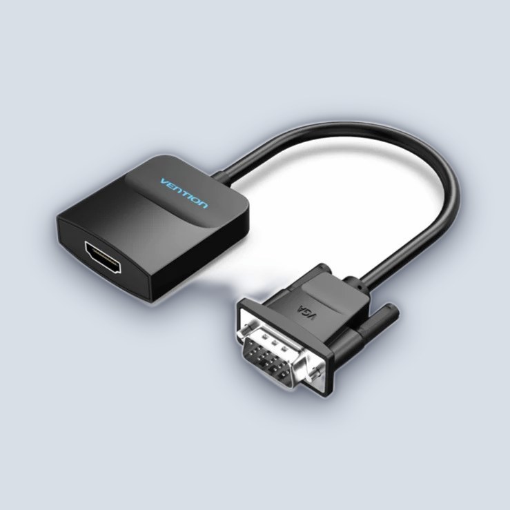 Vention VGA to HDMI with Audio + Micro USB Power Input - 0.15m Adapter