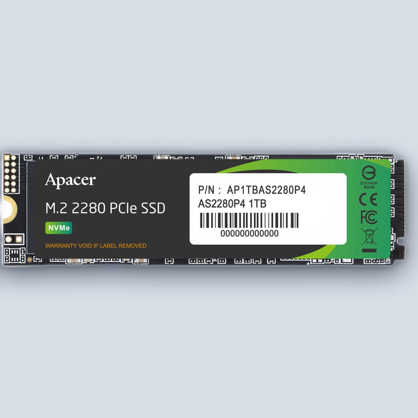 Apacer 1TB M.2 PCIe Gen3 x4 SSD Bulk
