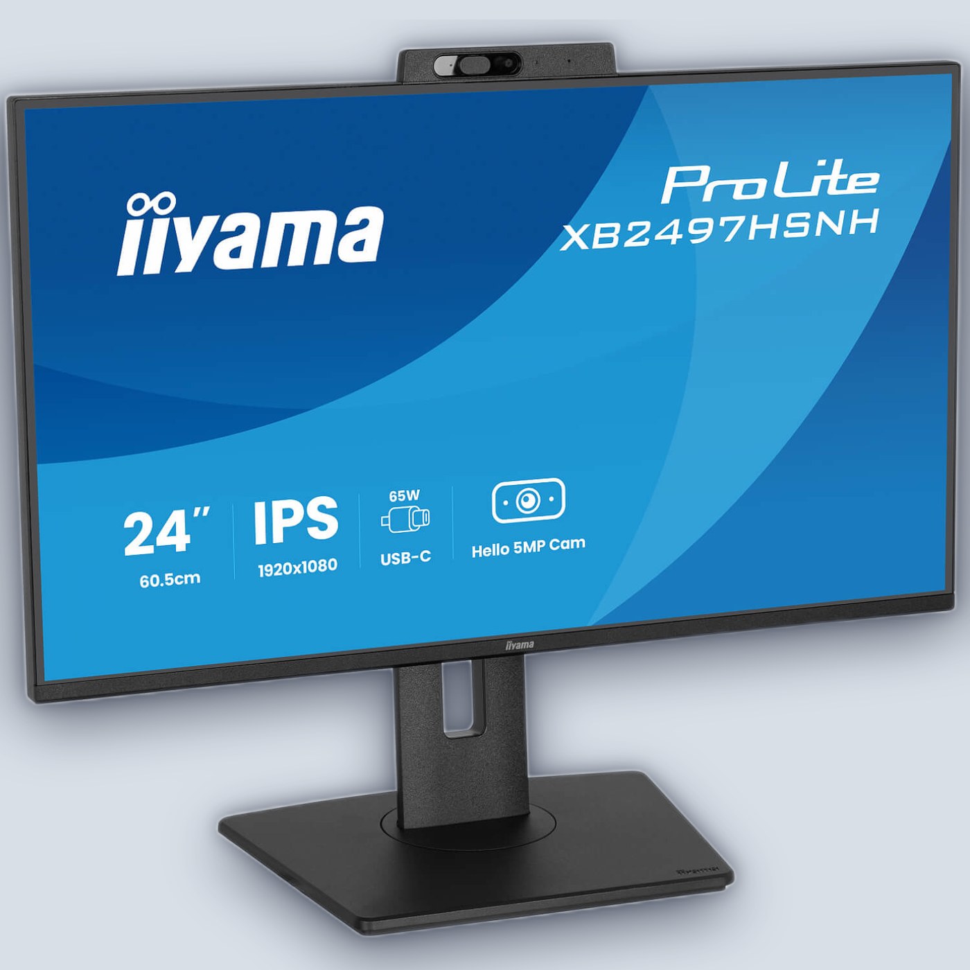IIYAMA 23.8’’ FHD 100Hz 1ms Webcam USB-C PD65W IPS Monitor — image 2