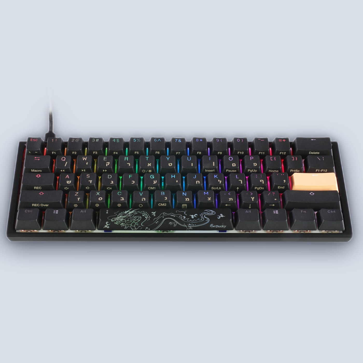 Ducky One 3 Mini Cherry Silver Switch (Hebrew/English) Mechanical Keyboard — image 2