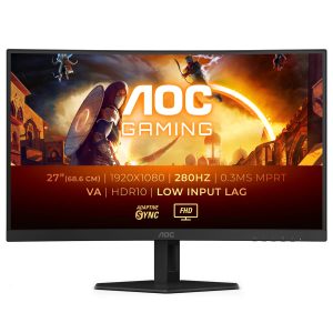 AOC 27″ VA FHD 280Hz 0.3ms 1500R Curved Gaming Monitor (C27G4ZXE)