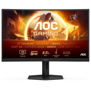 AOC 27″ VA FHD 280Hz 0.3ms 1500R Curved Gaming Monitor (C27G4ZXU)