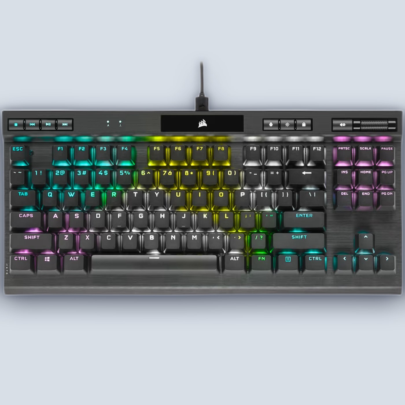 Corsair K70 RGB TKL Cherry MX Red Hebrew/English Mechanical Gaming Keyboard