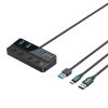 Vention USB-A to USB-A x4 | on/off Switches | USB-C HUB
