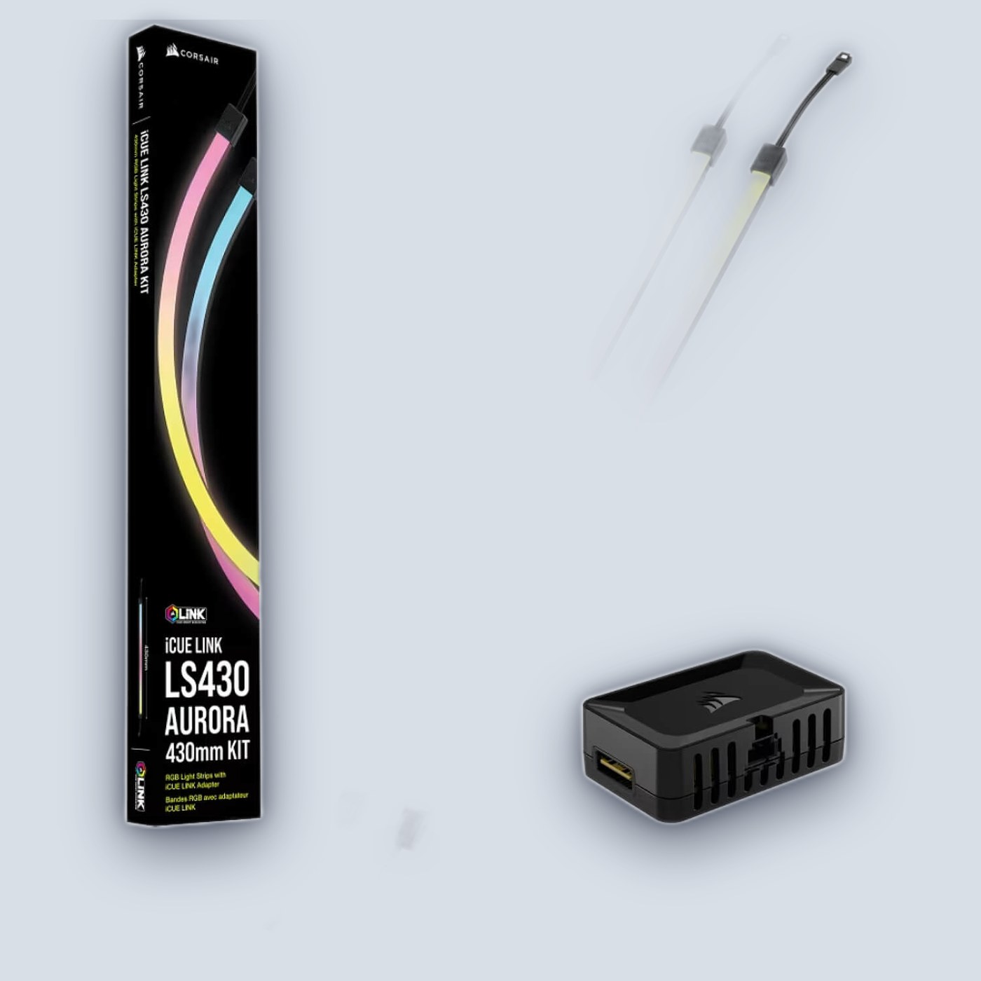 Corsair iCUE LINK LS430 Aurora RGB Light Strips – 430mm Kit