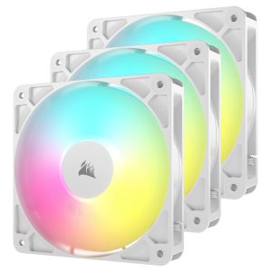 Corsair RS120 ARGB 120mm PWM Fans – Triple Pack – White