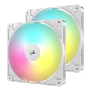 Corsair RS140 ARGB 140mm PWM Fans White – Dual Pack
